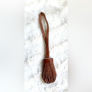 Portland Leather Brown Tassel Bag Charm NWOT
